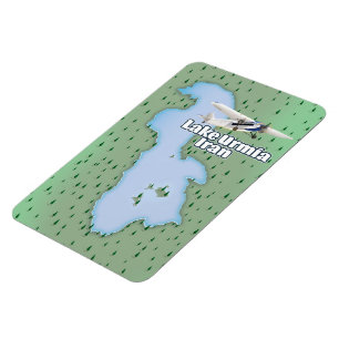 Lake Urmia Iran Travel Map Magnet