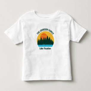 Lake Vacation Sunset Cool Personalized Toddler T-shirt