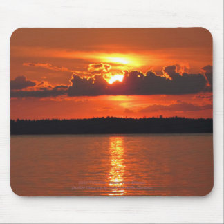 Lake Vermilion Sunset Pink Orange Darker Close up Mouse Pad