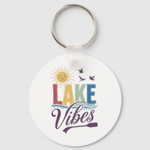 Lake Vibes Lake Adventure Nature Mountains Hiking  Keychain