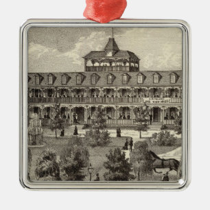 Lake View House in Asbury Park, NJ Metal Ornament