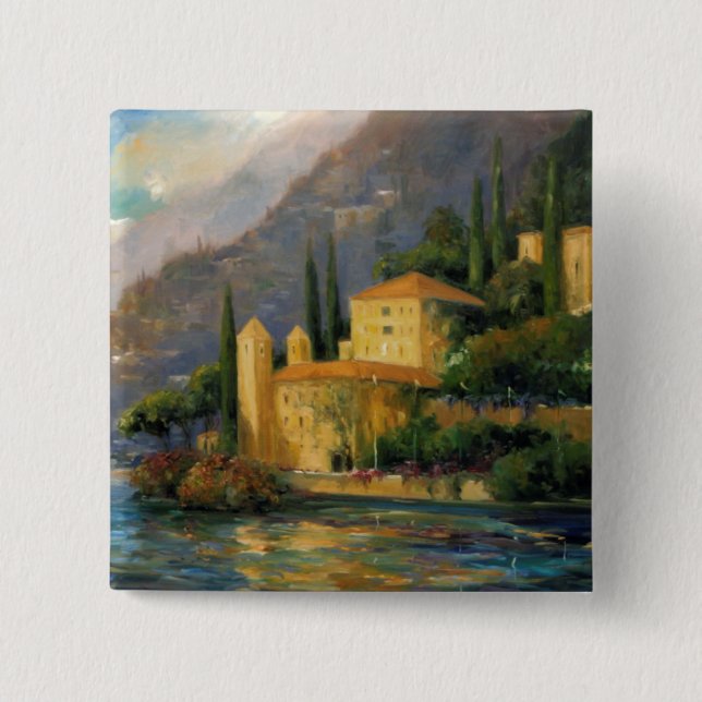 Lake Villa 2 Inch Square Button (Front)