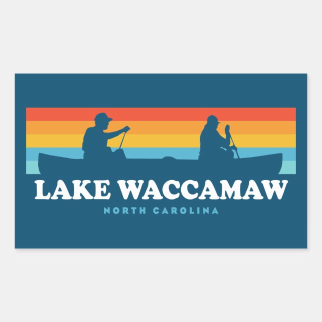 Lake Waccamaw North Carolina Canoe Sticker (Front)
