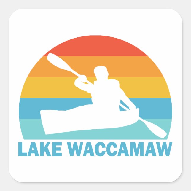 Lake Waccamaw North Carolina Kayak Square Sticker (Front)