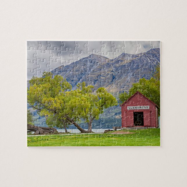 Lake Wakatipu Landscape Glenorchy New Zealand Jigsaw Puzzle (Horizontal)