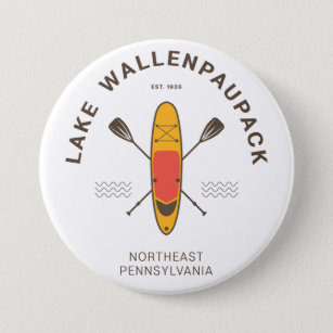 Lake Wallenpaupack Pennsylvania Paddle Boarding 3 Inch Round Button