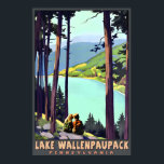 Lake Wallenpaupack Pennsylvania Poconos Travel Poster<br><div class="desc">Lake Wallenpaupack Pennsylvania Poconos Travel Poster Art Roger Broders Repro Print 372

vintage art print,  retro gig poster,  gothic horror art,  alternative wall decor,  surrealist poster,  rock concert print,  sci fi alien art,  macabre illustration,  dark aesthetic,  pop culture poster</div>