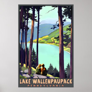 Lake Wallenpaupack Pennsylvania Poconos Travel Poster