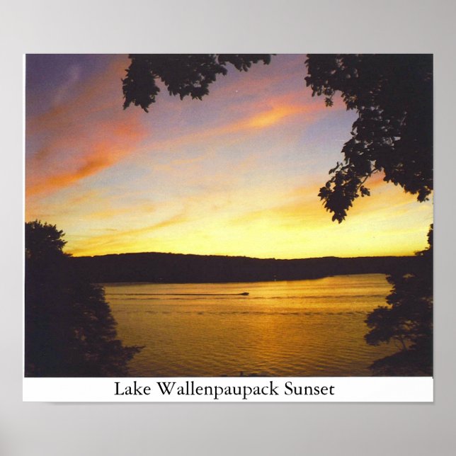 Lake Wallenpaupack Sunset Poster (Front)