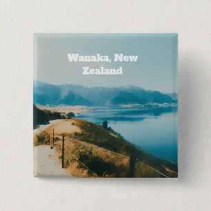 Lake Wanaka, South Island, New Zealand 2 Inch Square Button