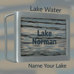 Lake Water Customizable Belt Buckle<br><div class="desc">Designed by Nature. Rippling dark lake water reflecting blue sky and white clouds during the golden hour creates this multicolored blue, beige and grey belt buckle design. This beautiful belt buckle design is sophisticated and elegant while also being naturally earthy and rustic. Customize with a Name, initials or favourite lake....</div>