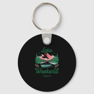 Lake Weekend Vacation Trip Cheyenne Wyoming Keychain