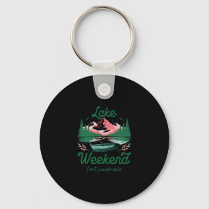 Lake Weekend Vacation Trip Fort Lauderdale Florida Keychain