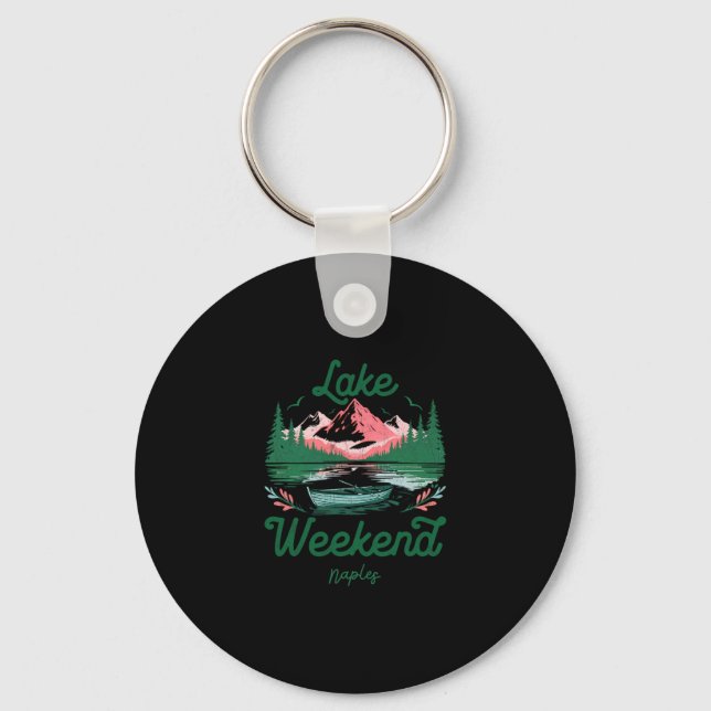 Lake Weekend Vacation Trip Naples Florida  Keychain (Front)