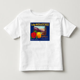 Lake Wenatchee Apple Label (blue) - Cashmere, WA Toddler T-shirt