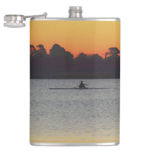 Lake Wendouree Calm Before Nightfall Hip Flask