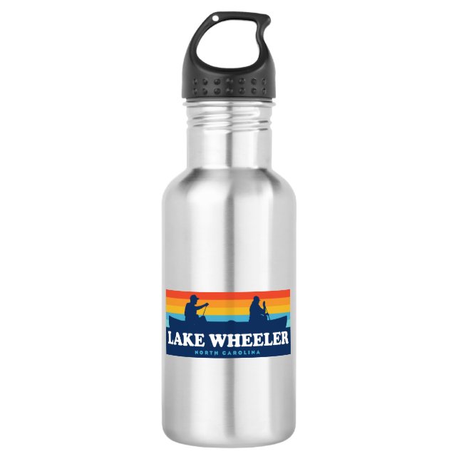 Lake Wheeler North Carolina Canoe 532 Ml Water Bottle (Front)