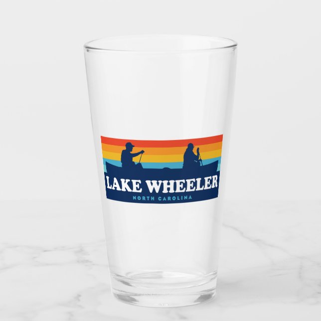Lake Wheeler North Carolina Canoe Glass (Front)