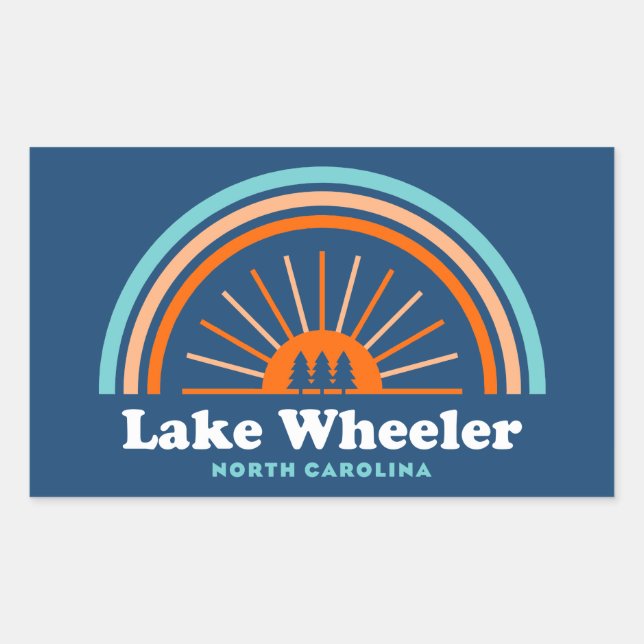 Lake Wheeler North Carolina Rainbow Sticker (Front)