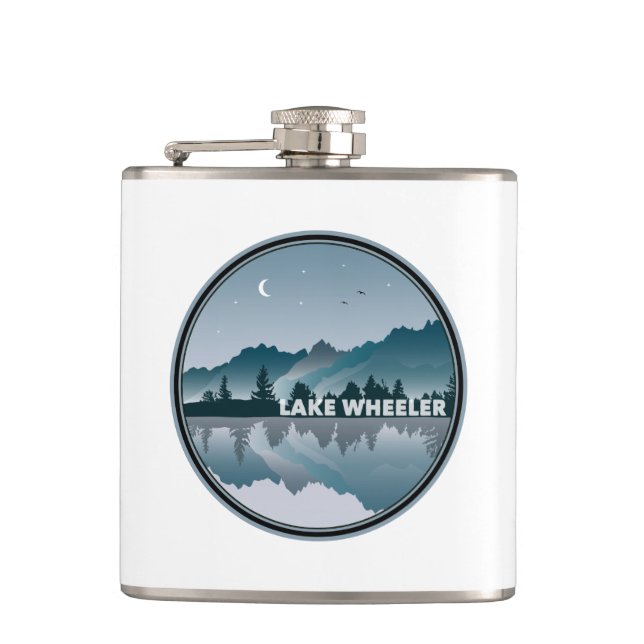 Lake Wheeler North Carolina Reflection Hip Flask (Front)