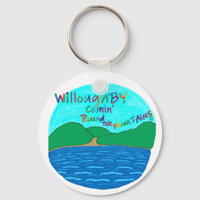 Lake Willoughby Classic Round S Keychain (Front)