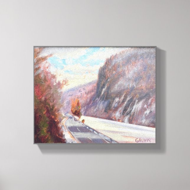 Lake willoughby Vermont Oil Painting Canvas Print (Front)