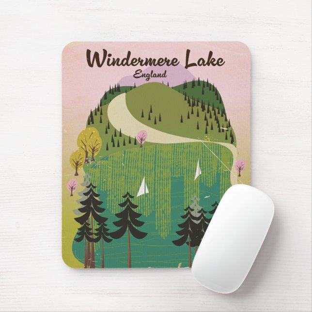 lake windermere Travel poster Mouse Pad (With Mouse)
