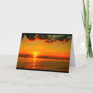 Lake Winnebago Sunset Thinking Of You Card