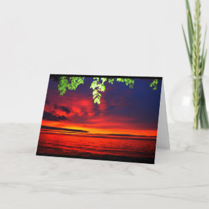 Lake Winnebago Sunset Thinking Of You Card