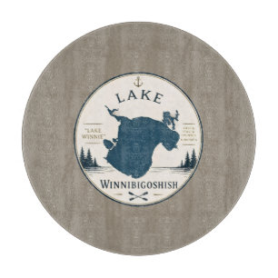 Lake Winnibigoshish Vacation Home Decor & Souvenir Cutting Board