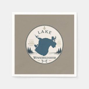 Lake Winnibigoshish Vacation Home Decor & Souvenir Napkin