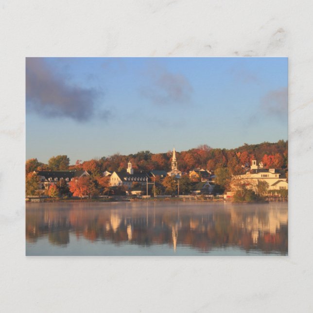 Lake Winnipesaukee Autumn Meredith Waterfront Postcard (Front)