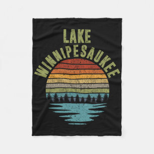 Lake Winnipesaukee Camping Wilderness - Nature Lak Fleece Blanket
