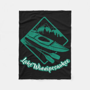 Lake Winnipesaukee Kayak Kayaking Boating Paddling Fleece Blanket
