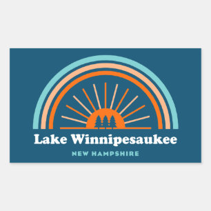 Lake Winnipesaukee New Hampshire Rainbow Sticker