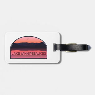 Lake Winnipesaukee New Hampshire Red Sunrise Luggage Tag