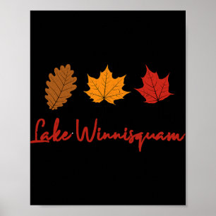 Lake Winnisquam Fall Foliage Autumn Leaf Ing Oak M Poster