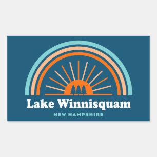 Lake Winnisquam New Hampshire Rainbow Sticker