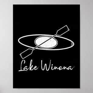Lake Winona Kayaking Kayak Boating Sailing Rafting Poster
