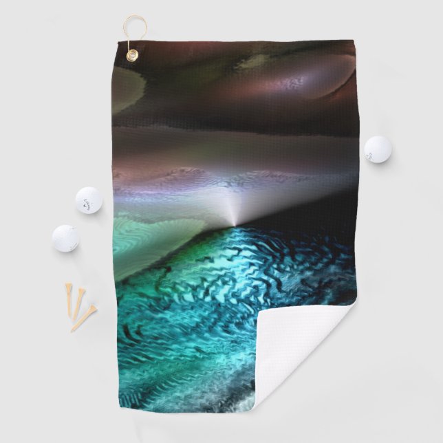 Lake with ripples in the night desert, digital golf towel (InSitu)