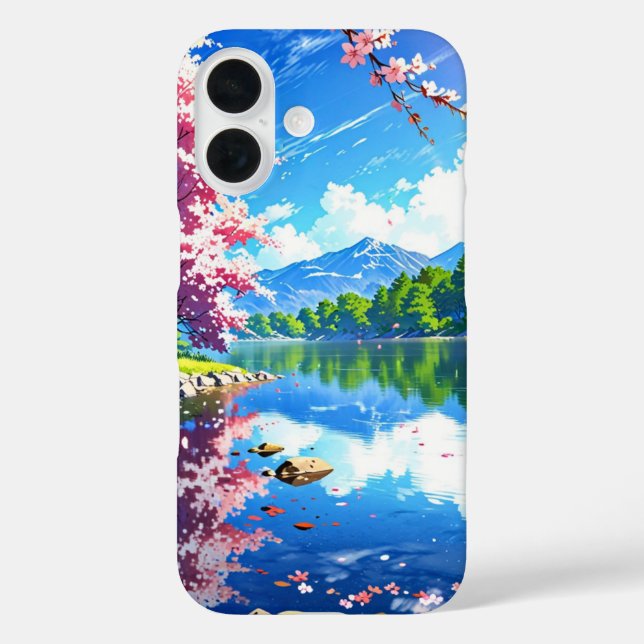 Lake with Spring Mountains Case-Mate iPhone Case (Back)