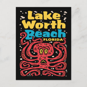 Lake Worth Beach Florida Octopus Postcard