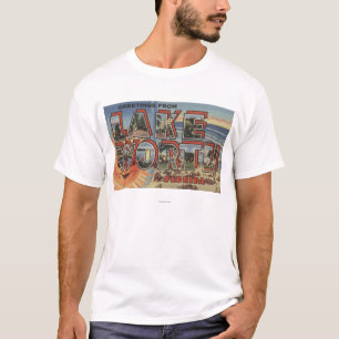 Lake Worth, Florida - Large Letter Scenes T-Shirt