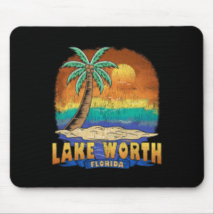 Lake Worth Florida Vintage Distressed Souvenir  Mouse Pad