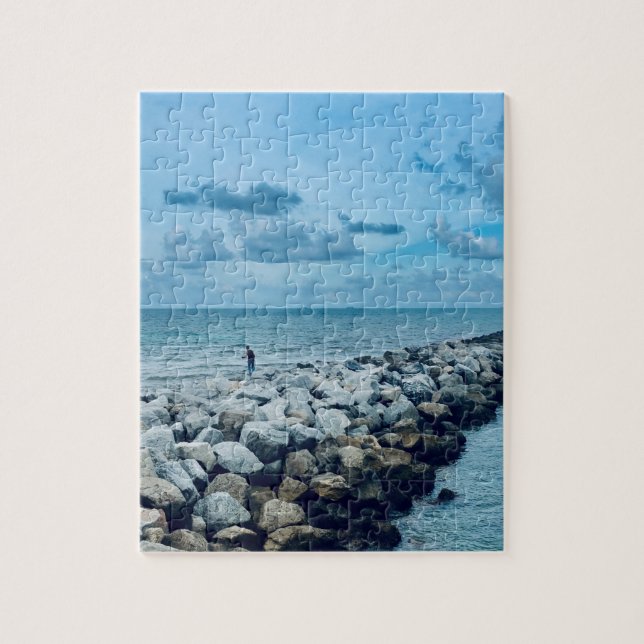 Lakefront Fishing Jigsaw Puzzle (Vertical)