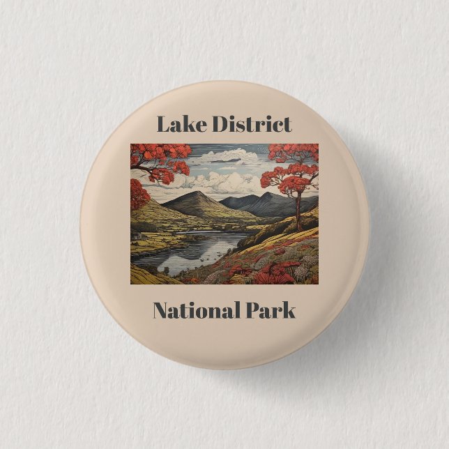 Lakeland Scene Customized 1 Inch Round Button (Front)