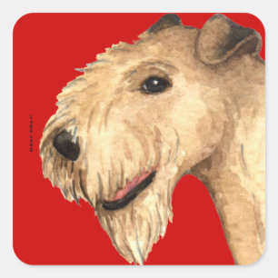 Lakeland Terrier Colour Block Square Sticker