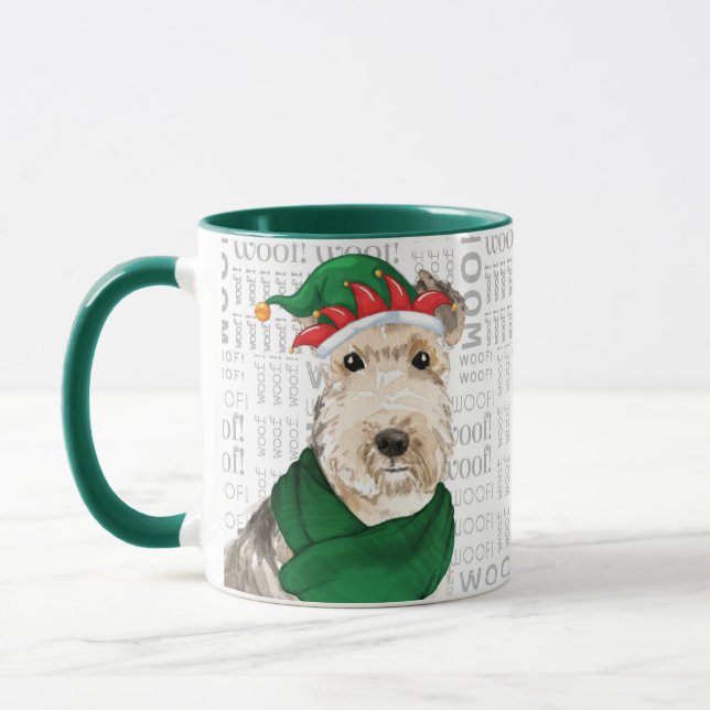 Lakeland Terrier Dog Lover Christmas Holiday Mug (Left)