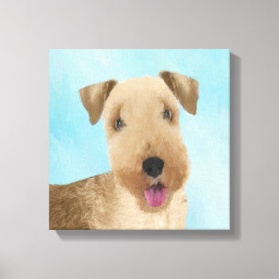 Lakeland Terrier Painting - Cute Original Dog Art Canvas Print
