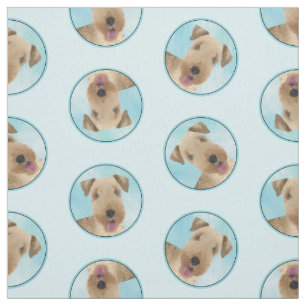 Lakeland Terrier Painting Cute Original Dog Art Fabric